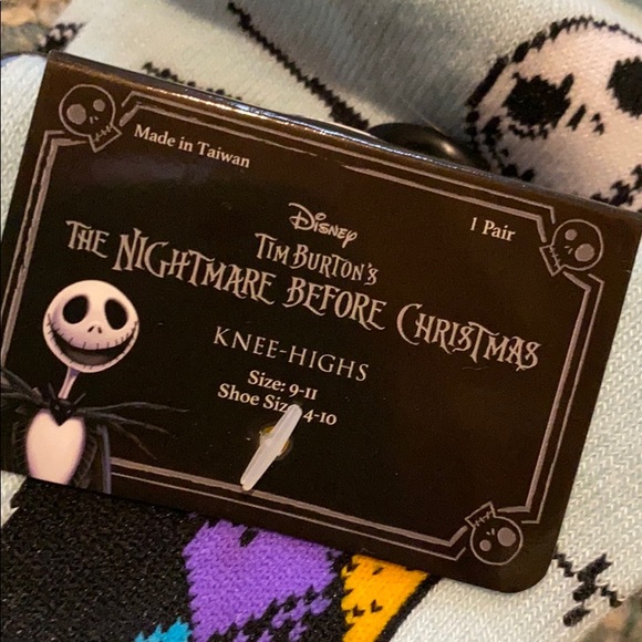 Nightmare Before Christmas Jack & Sally Knee Socks - Picture 5 of 6